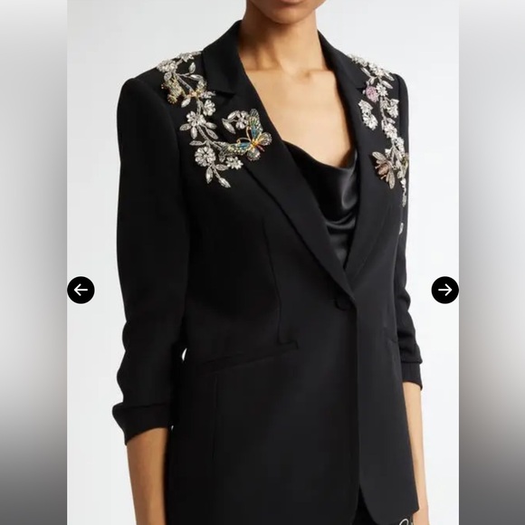CINQ À SEPT Khloe Rhinestone Vine Blazer - Picture 2 of 9